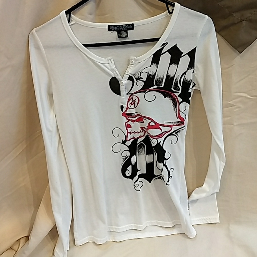 Metal mulisha long sleeve women's top size Small